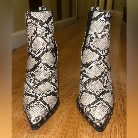 Studded Snake Print ankle boots. - Picture 6 of 8